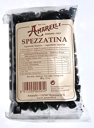Amarelli - Regaliz Spezzatina - Trocitos De Regaliz Puro Sin Aromas - 100 gr