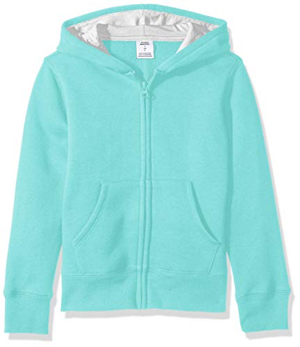 Amazon Essentials Fleece Zip-up Hoodie, fashion-hoodies Niñas, Agua (Aqua), 3T (Talla fabricante: 95 cm)