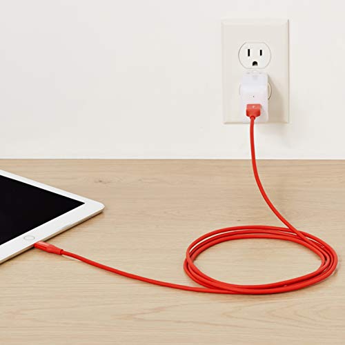 AmazonBasics - Cable de conector Lightning a USB A para iPhone y iPad - 1,8 m - 1 unidad, Rojo