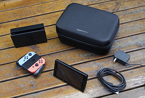 AmazonBasics - Funda de viaje y almacenamiento de juegos, para Nintendo Switch - Rojo