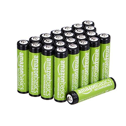 AmazonBasics - Pilas recargables AAA (paquete de 24), 800 mAh, precargadas