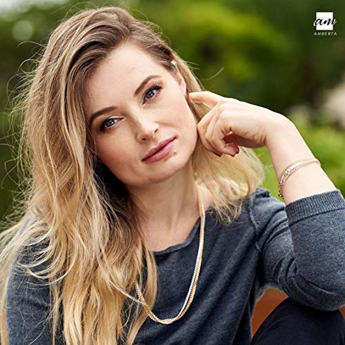 Amberta® Joyería - Collar - Fina Plata De Ley 925 - Cadena de Corazón - 2.3 mm - 40 45 50 55 60 cm (60cm)