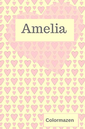 Amelia: Personalised Valentine Heart Notebook In Pink (Small) (Personalised Valentine Heart Notebooks)