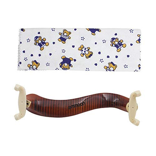 ammoon Resto de Hombro para Violín Madera de Arce por 3/4 4/4 Violín con Paño de Limpieza