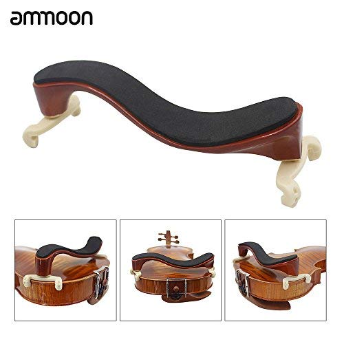 ammoon Resto de Hombro para Violín Madera de Arce por 3/4 4/4 Violín con Paño de Limpieza