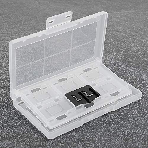 AMONIDA Caja de Tarjeta de Juego Caja de Almacenamiento Protectora Antipolvo Carcasa Dura Apta para Nintendo Switch Lite(Blanco)