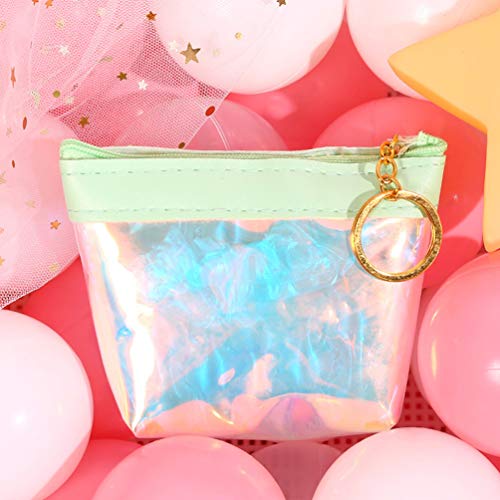 Amosfun 4 Piezas Bolsa cosmética Transparente Bolsa de Monedas de gelatina Bolso de Mano portátil para Mujer