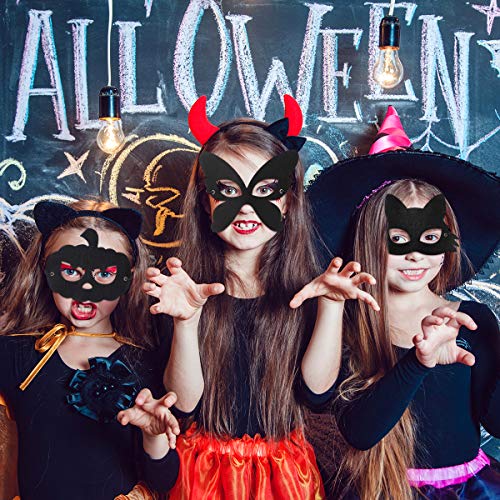 Amosfun Mascarada de Halloween Cosplay Máscaras de Fieltro para niños, niñas, Disfraces, Fiesta, mascarilla, Fiesta de Halloween, Fiesta, máscara, favores del Partido, Suministros 20PCS