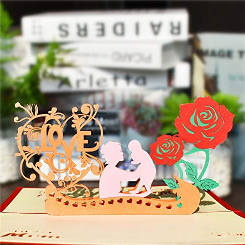 Amosfun - Tarjetas de felicitación 3D Hechas a Mano para el día de la Madre