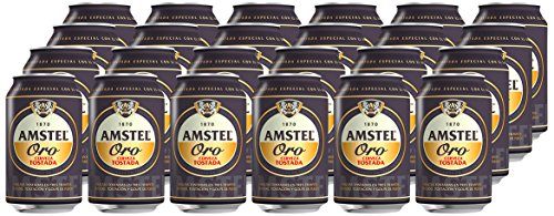 Amstel Oro Cerveza - Caja de 24 Latas x 330 ml - Total: 7.92 L