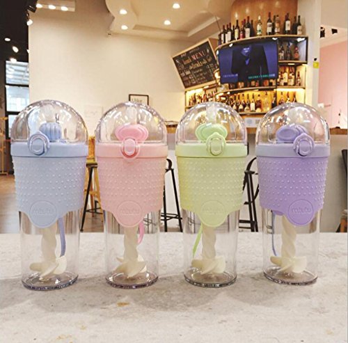 AN-LKYIQI Creativa tubo polvo polvo taza de fitness revolvimiento taza malteada mano taza de deportes al aire libre taza de tetera , purple