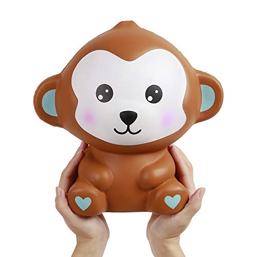 Anboor 10.2 Pulgadas Squishies Jumbo Monkey Kawaii Lento Levantamiento Perfumado Squishies de Animales Gigantes Juguete para niños
