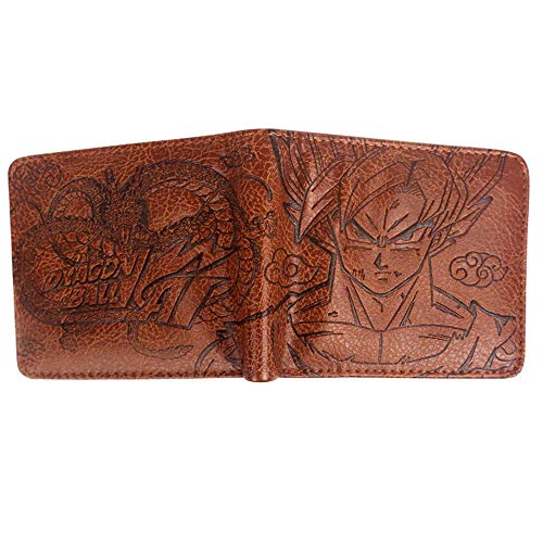 ANDD Carteras para hombre Dragon Ball Wallet Cartoon Anime Goku Hombres Carteras monederos con Tarjetero con Monedas