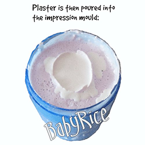 Anika-Baby BabyRice 3D Baby Casting Kit (Pack of 12, Large, Metallic Pewter)