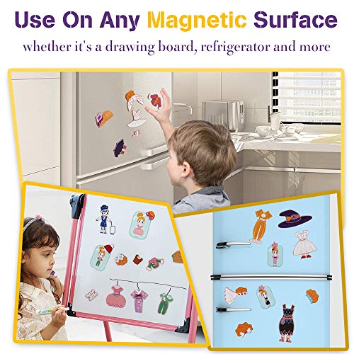 ANIKI TOYS Libro de Actividades de Rompecabezas magnético para niños de 3-7 años Juego Educativo Jigsaw Toy - Niña