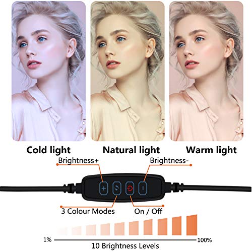 Anillo de Luz - 12" Aro de Luz Para Movil Tripode