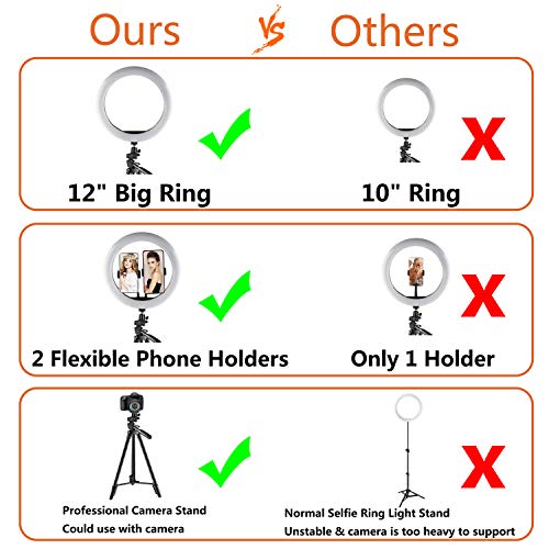 Anillo de Luz - 12" Aro de Luz Para Movil Tripode