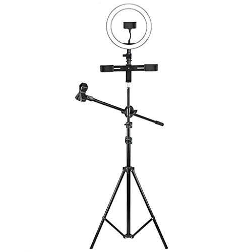 Anillo de luz LED regulable de 10 pulgadas con soporte de trípode 3 Modo de luz USB Belleza Luz suave Belleza Blog Clip de teléfono móvil Autodisparador compuesto Video de YouTube