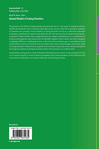 Animal Models of Eating Disorders: 74 (Neuromethods)