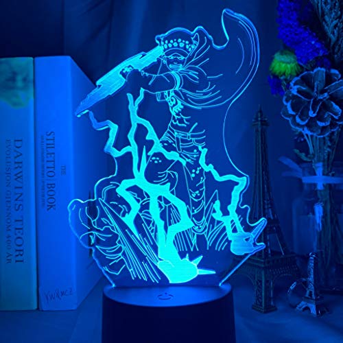 Anime japonés decoración de dormitorio para niños 3d luz de noche lámpara 3d genial regalo de cabecera