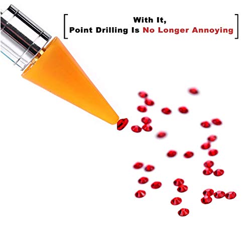 Anlising 2 Piezas Lápiz de Uñas de Diamantes de Imitación, Pluma de Uñas de Doble Punta Lápiz de Uñas de Cristal Herramientas de Bricolaje Para Manicura y Decoración de Uñas (Blanco, Rosa)