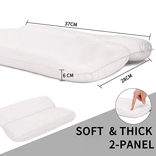AnnSpa Almohada de Baño, Almohadas para bañera con 7 Ventosas Antideslizantes, Diseño de 2 Paneles para Cabeza, Cuello y Espalda, Ideal para Jacuzzi SPA e Hidromasajes (14.5" x 11")