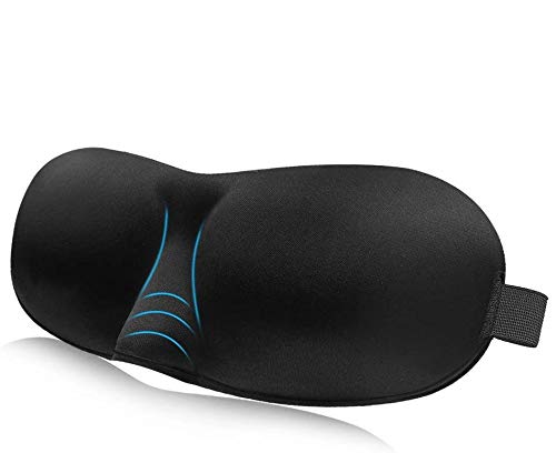 Antifaz para Ojos, Ajustable, Perfil 3D para Viajes, Siestas, Protectores, para Hombres, Mujeres, niños, Negro