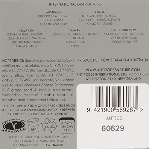Antipodes Mineral Fundación, color rosa pálido, 11 g