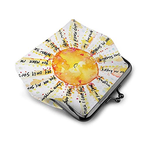 AOOEDM I Love You My Sunshine Monedero con Hebilla para Mujer, Monedero Ligero con Cierre de Beso, Monedero pequeño, Bonito Bolso para Llaves para Maquillaje de Viaje