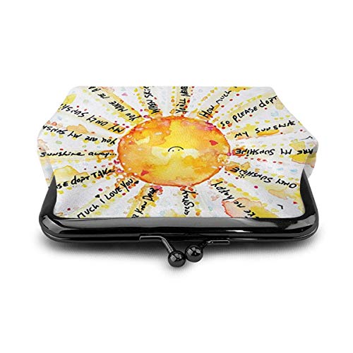 AOOEDM I Love You My Sunshine Monedero con Hebilla para Mujer, Monedero Ligero con Cierre de Beso, Monedero pequeño, Bonito Bolso para Llaves para Maquillaje de Viaje