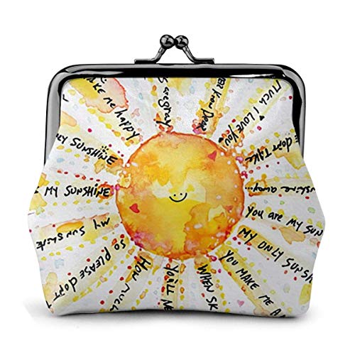 AOOEDM I Love You My Sunshine Monedero con Hebilla para Mujer, Monedero Ligero con Cierre de Beso, Monedero pequeño, Bonito Bolso para Llaves para Maquillaje de Viaje