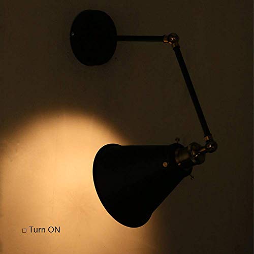 Apliques Pas un Interrupteur Ou de Ajustable Qui Monte Industrial Reagute Centro Comercial Alto Vers Il N Aplique Pared (Size : Noir)
