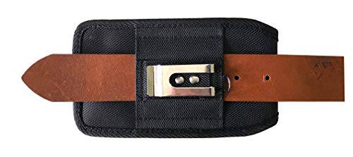 AQ Mobile Funda Cinturón Vertical para Móviles y Smartphones, Talla XL (para 6,5" Smartphone) Textil, Pinza de cinturón, Lazo para cinturón