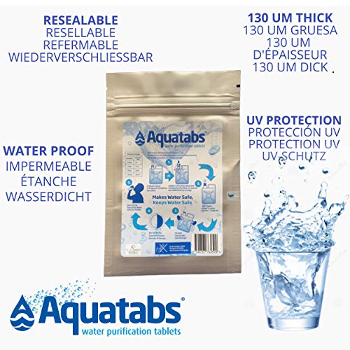 Aquatabs Blueahead - Pastillas de tratamiento de agua para purificación (100 x 8,5 g), color azul