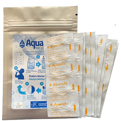 Aquatabs Blueahead - Pastillas de tratamiento de agua para purificación (100 x 8,5 g), color azul