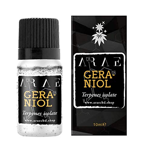 ARAE - Terpeno Puro Geraniol - 100% puro orgánico de grado alimenticio, fabricado en España, calidad GMP, 10ml