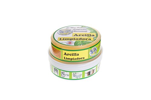 ARCILLA LIMPIADORA PIEDRA BLANCA (4 BOTES + 4 ESPONJAS)