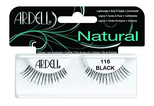 Ardell - Pestañas Postizas Modelo: 116 - Color Negro - Incluye Adhesivo Para Su Aplicación - Diseño Brillante Y Sutil, Proporcionan Un Aspecto Natural 25gr
