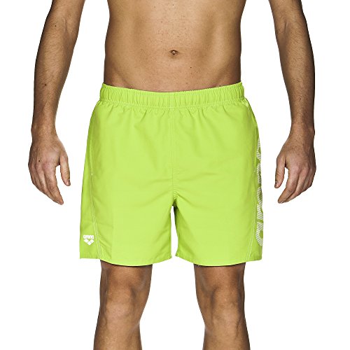 Arena Fundamentals Logo Bañador, Hombre, Verde (Leaf)/Blanco, M