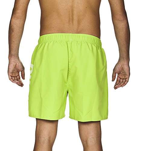 Arena Fundamentals Logo Bañador, Hombre, Verde (Leaf)/Blanco, M