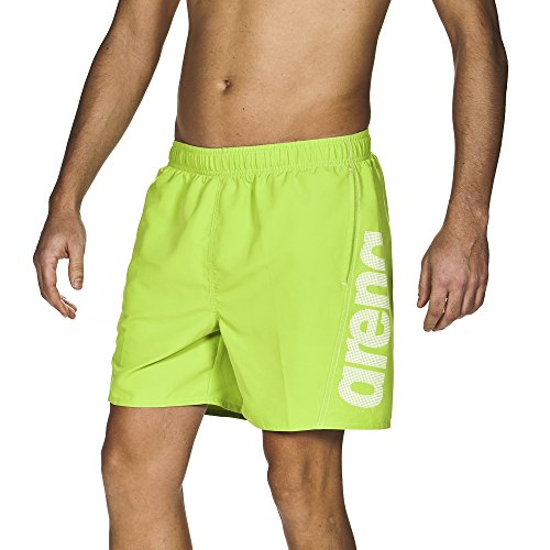 Arena Fundamentals Logo Bañador, Hombre, Verde (Leaf)/Blanco, M