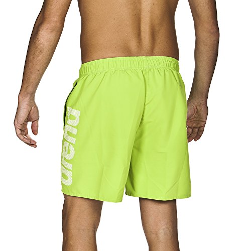 Arena Fundamentals Logo Bañador, Hombre, Verde (Leaf)/Blanco, M