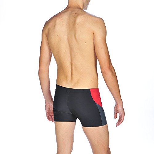 ARES5 Arena Hombre hipnos Bañador, Hombre, Arena Herren Badehose Hypnos, Black-Shadow Grey-Red, 7