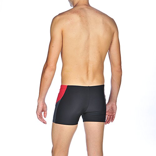 ARES5 Arena Hombre hipnos Bañador, Hombre, Arena Herren Badehose Hypnos, Black-Shadow Grey-Red, 7