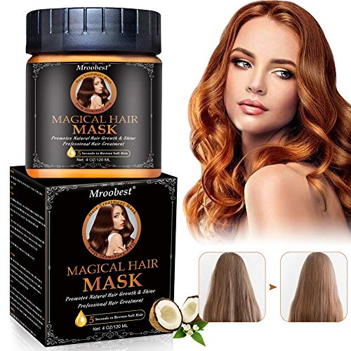 Argania Mascara Para Pelo, Hair Mask,Mascarilla Cabello, 5 segundos Reparaciones Dañar la raíz del cabello, acondicionador profundo adecuado para cabello seco y dañado-60ml
