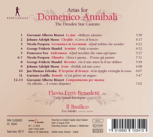 Arias For Domenico Annibali : Obras De Ristori, Hasse Et Al. / Flavio Ferri-Benedetti – Alto
