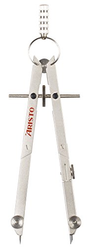 Aristo ar55429az – Compás de precisión con husillo Guía, funda con tapa metal, con barra de extensión y adaptador universal