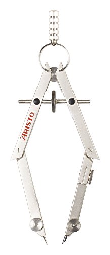 Aristo ar55429az – Compás de precisión con husillo Guía, funda con tapa metal, con barra de extensión y adaptador universal