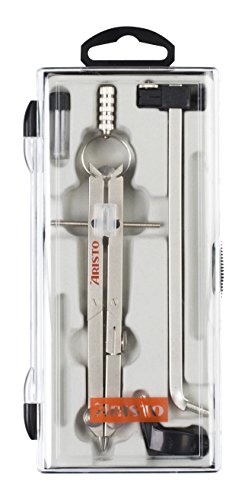 Aristo ar55429az – Compás de precisión con husillo Guía, funda con tapa metal, con barra de extensión y adaptador universal