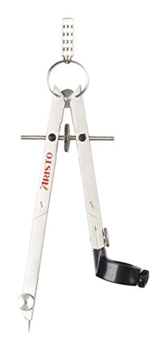 Aristo ar55429az – Compás de precisión con husillo Guía, funda con tapa metal, con barra de extensión y adaptador universal